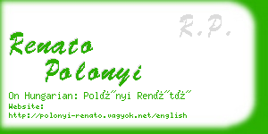 renato polonyi business card